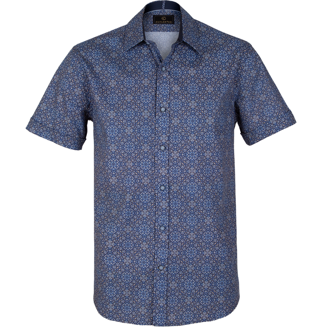 Brody Micro Floral Print Short Sleeve Shirt