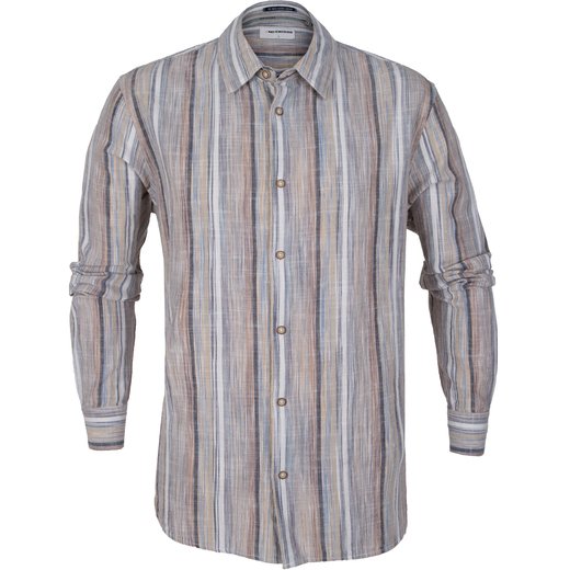 Multi-coloured Slub Stripes Casual Shirt-on sale-Fifth Avenue Menswear