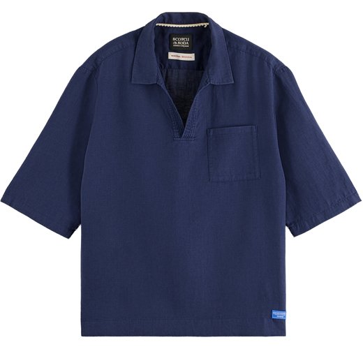 Relaxed Fit Linen Pullover Polo Shirt-on sale-Fifth Avenue Menswear