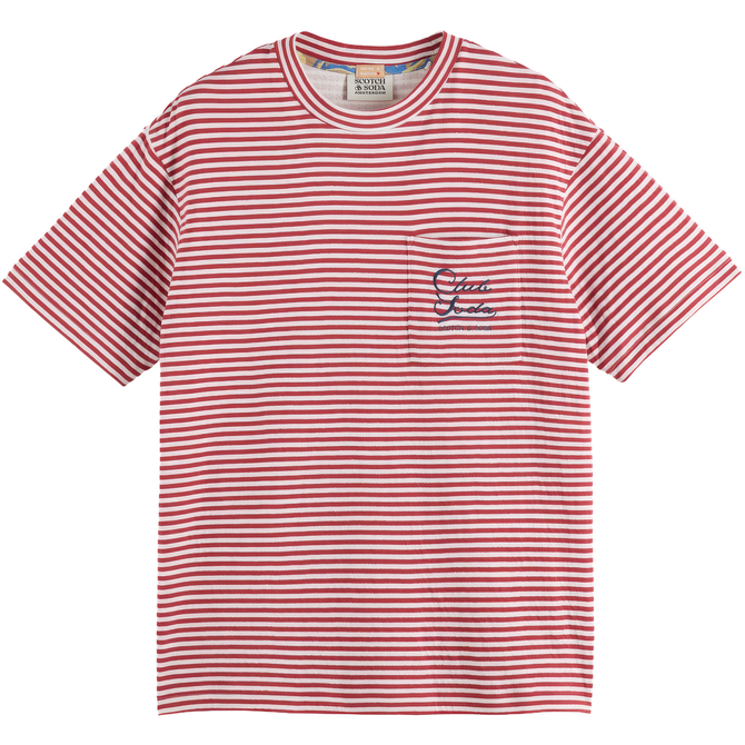 Relaxed Fit Double Face Stripe T-Shirt