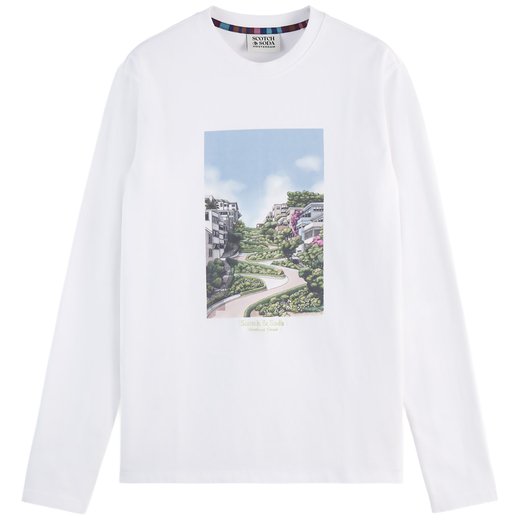 Long Sleeve San Francisco Print T-Shirt-on sale-Fifth Avenue Menswear