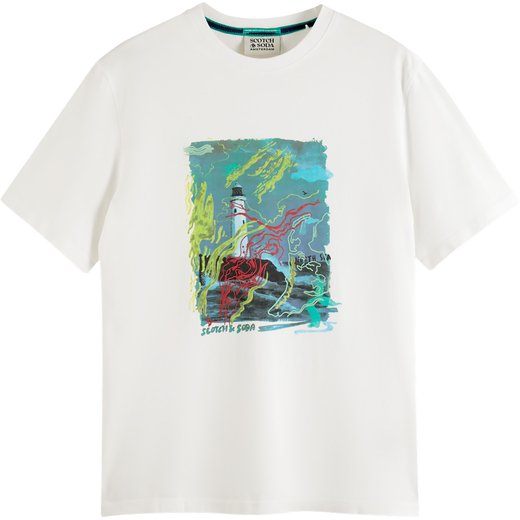 Regular Fit Lighthouse Print T-Shirt-on sale-Fifth Avenue Menswear