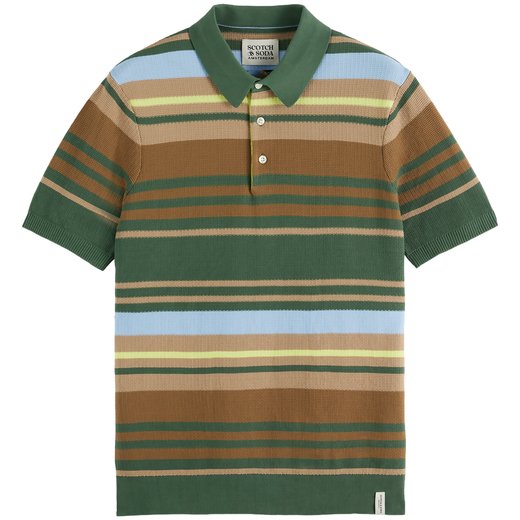 Regular Fit Knitted Stripe Polo-on sale-Fifth Avenue Menswear