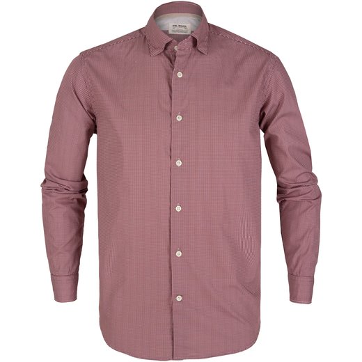 Treviso Micro Check Print Casual Cotton Shirt-new online-Fifth Avenue Menswear