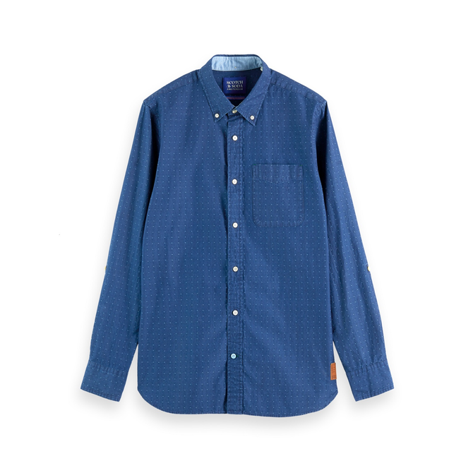 Regular Fit Mini Print Casual Shirt