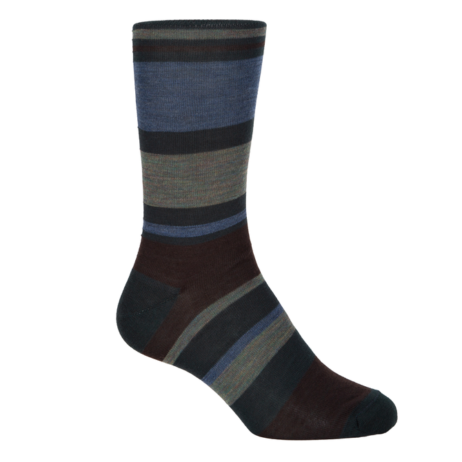 Luxury Fine Wool Multi-Panel Stripe Socks