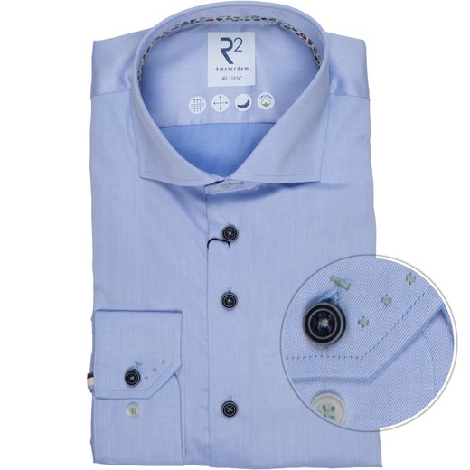Organic Cotton Twill Dress Shirt With Print Trim-new online-Fifth Avenue Menswear