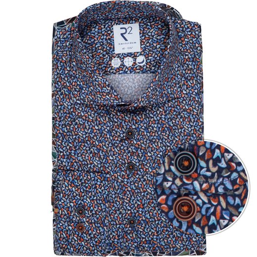 Small Print on Dobby Weave Cotton Dress Shirt-new online-Fifth Avenue Menswear