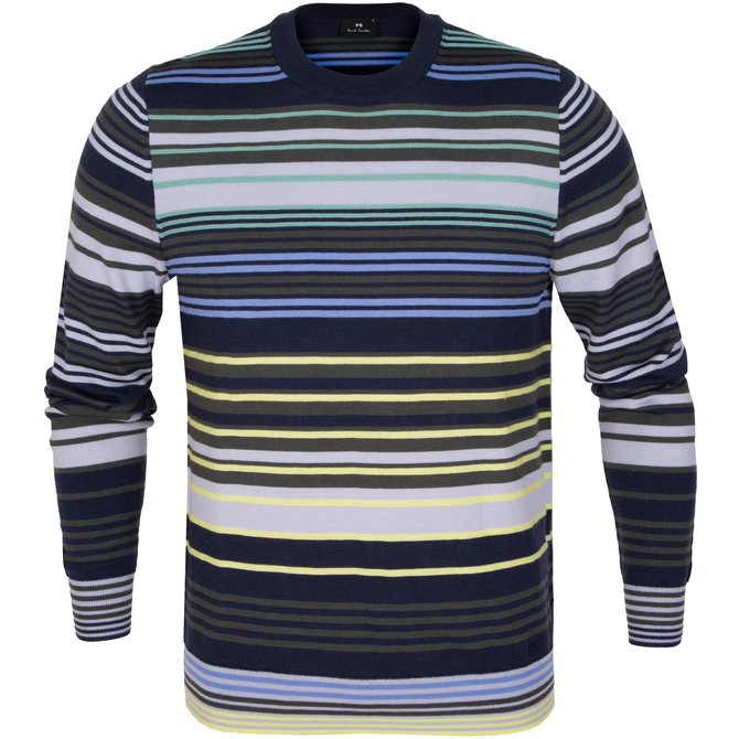 Multi Stripe Fine Merino Pullover