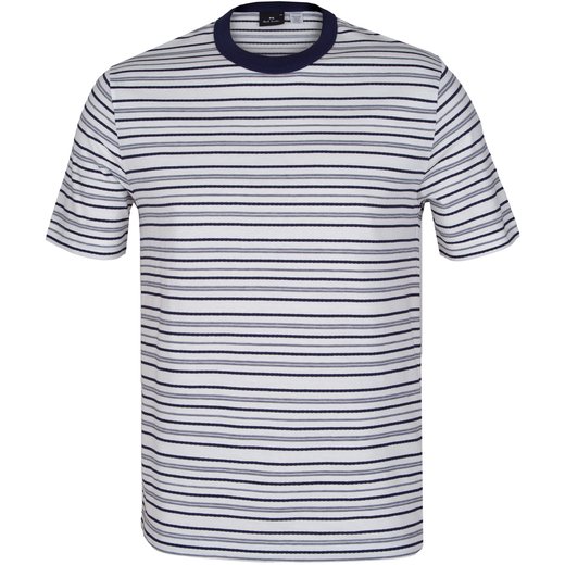 Navy Stripe Organic Cotton T-Shirt-new online-Fifth Avenue Menswear