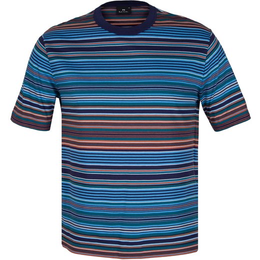 Multi Stripe Organic Cotton T-Shirt-new online-Fifth Avenue Menswear
