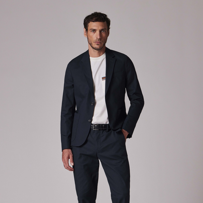 Mid-fit Stretch Cotton Blazer