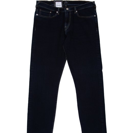 Taper Fit Aged Blue/Black Reflex Stretch Denim Jeans-new online-Fifth Avenue Menswear