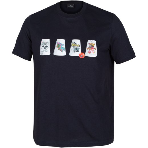 Organic Cotton Cups Print T-Shirt-new online-Fifth Avenue Menswear