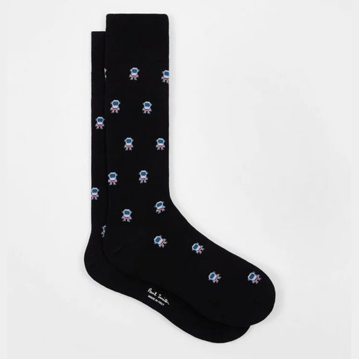 Astronaut Pattern Cotton Socks-new online-Fifth Avenue Menswear