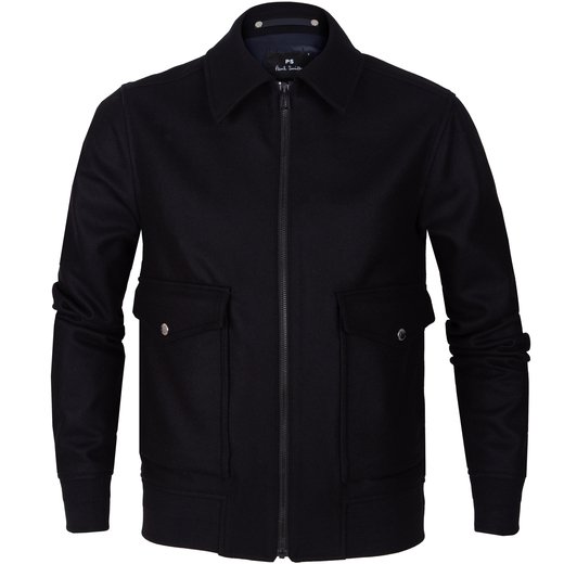 Zip-up Wool & Cashmere Melton Harrington Jacket-new online-Fifth Avenue Menswear