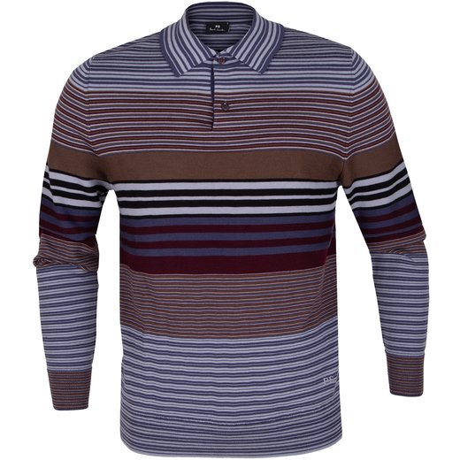 Multi Stripe Merino Wool Polo Pullover-new online-Fifth Avenue Menswear