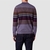 Multi Stripe Merino Wool Polo Pullover