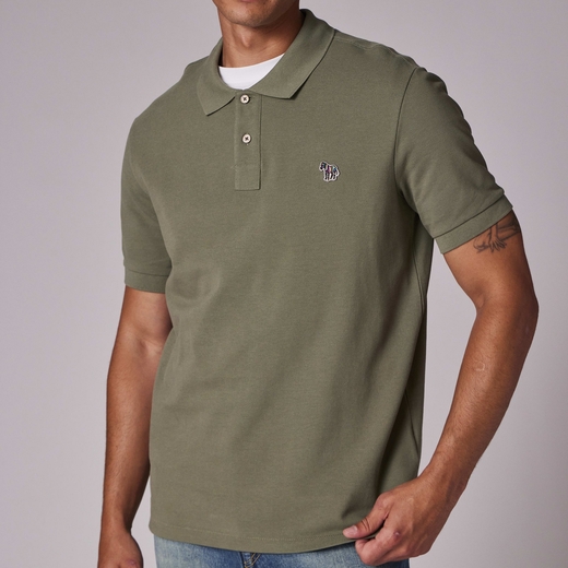 Organic Cotton Pique Zebra Logo Polo-new online-Fifth Avenue Menswear