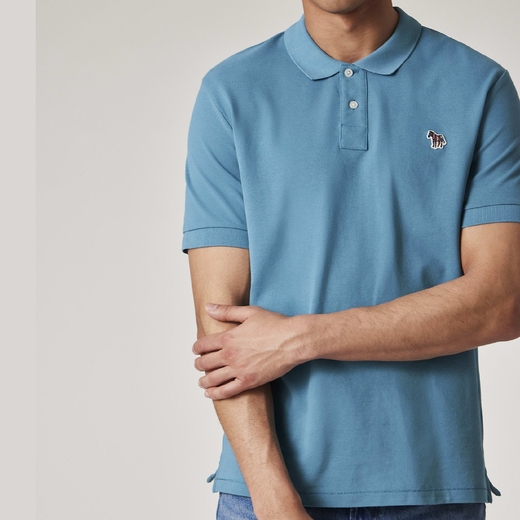 Organic Cotton Pique Zebra Logo Polo-new online-Fifth Avenue Menswear