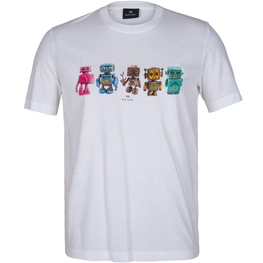 Organic Cotton Robots Print T-Shirt-new online-Fifth Avenue Menswear