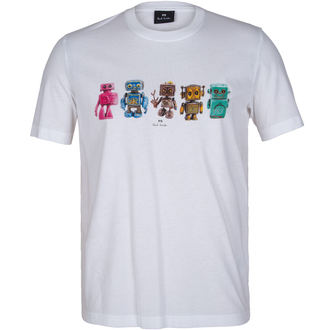 Organic Cotton Robots Print T-Shirt