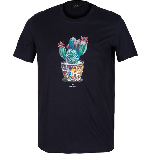 Organic Cotton Cactus Print T-Shirt-new online-Fifth Avenue Menswear