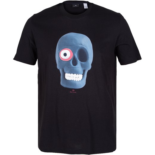 Organic Cotton One-eye Skull Print T-Shirt-new online-Fifth Avenue Menswear