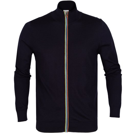 Multi Stripe Zip-Up Merino Wool Cardigan-new online-Fifth Avenue Menswear