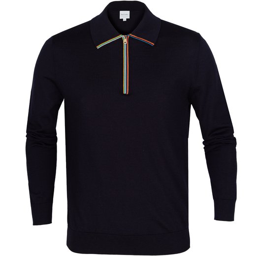 Multi Stripe 1/4 Zip Merino Wool Polo-new online-Fifth Avenue Menswear