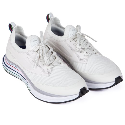 White Volt Stripe Sole Trainers-new online-Fifth Avenue Menswear