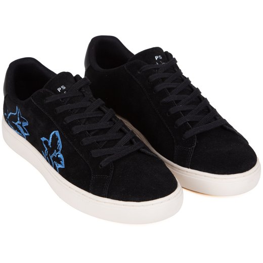 Rex Embroidered Flowers Suede Sneakers-new online-Fifth Avenue Menswear
