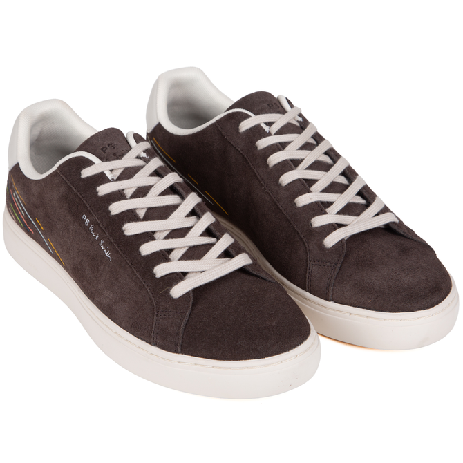 Rex Embroidered Heel Suede Sneakers