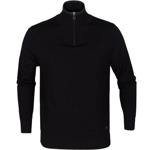 Fine Merino 1/4 Zip Turtle Neck Pullover-new online-Fifth Avenue Menswear