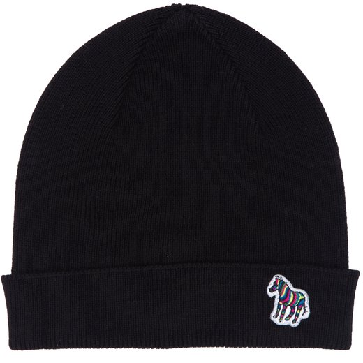 Zebra Logo Wool Beanie-new online-Fifth Avenue Menswear