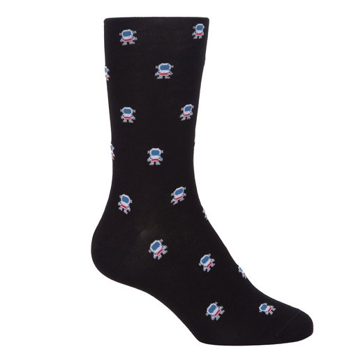 Astronaut Pattern Cotton Socks-new online-Fifth Avenue Menswear