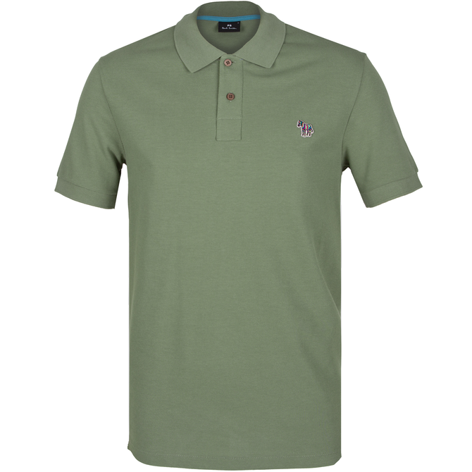 Organic Cotton Pique Zebra Logo Polo
