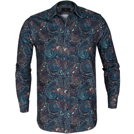 Blake Fine Cord Paisley Print Casual Shirt-new online-Fifth Avenue Menswear
