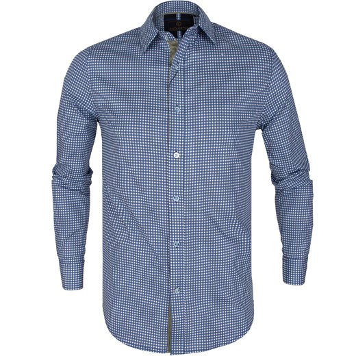 Clyde Stretch Cotton Small Geometric Print Shirt-new online-Fifth Avenue Menswear