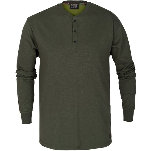 Regular Fit Slub Cotton Henley T-Shirt-new online-Fifth Avenue Menswear