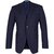 Ayden Navy Tonal Check Wool Dress Jacket