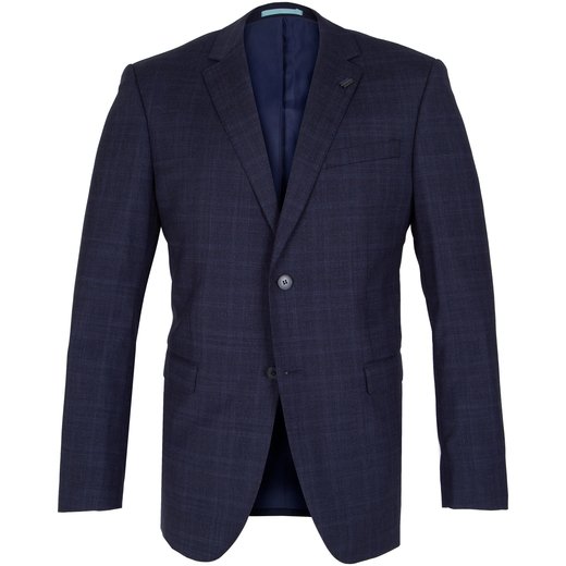 Ayden Navy Tonal Check Wool Dress Jacket-new online-Fifth Avenue Menswear