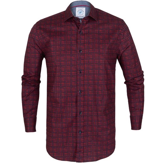 Uneven Check Print Stretch Cotton Shirt-new online-Fifth Avenue Menswear