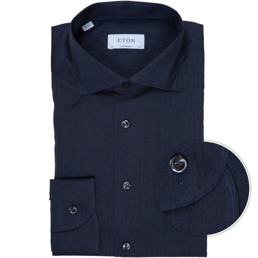 Contemporary Fit Herringbone Melange Dress Shirt-new online-Fifth Avenue Menswear
