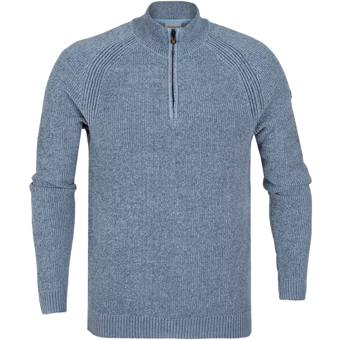 Chenille Rib 1/4 Zip Turtle Neck Pullover