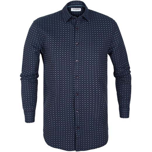 Mini Jacquard Pattern Casual Cotton Shirt-new online-Fifth Avenue Menswear
