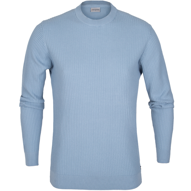 Plated Rib Crew Neck Pullover