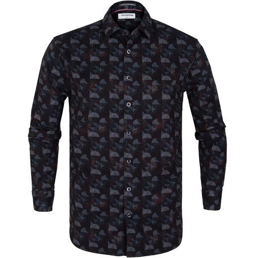 Structure Print Casual Shirt-new online-Fifth Avenue Menswear