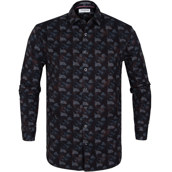 Structure Print Casual Shirt