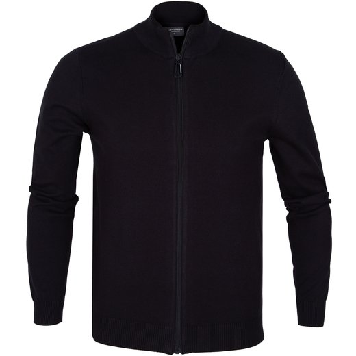 Ecovero & Cotton Zip-up Turtle Neck Cardigan-new online-Fifth Avenue Menswear